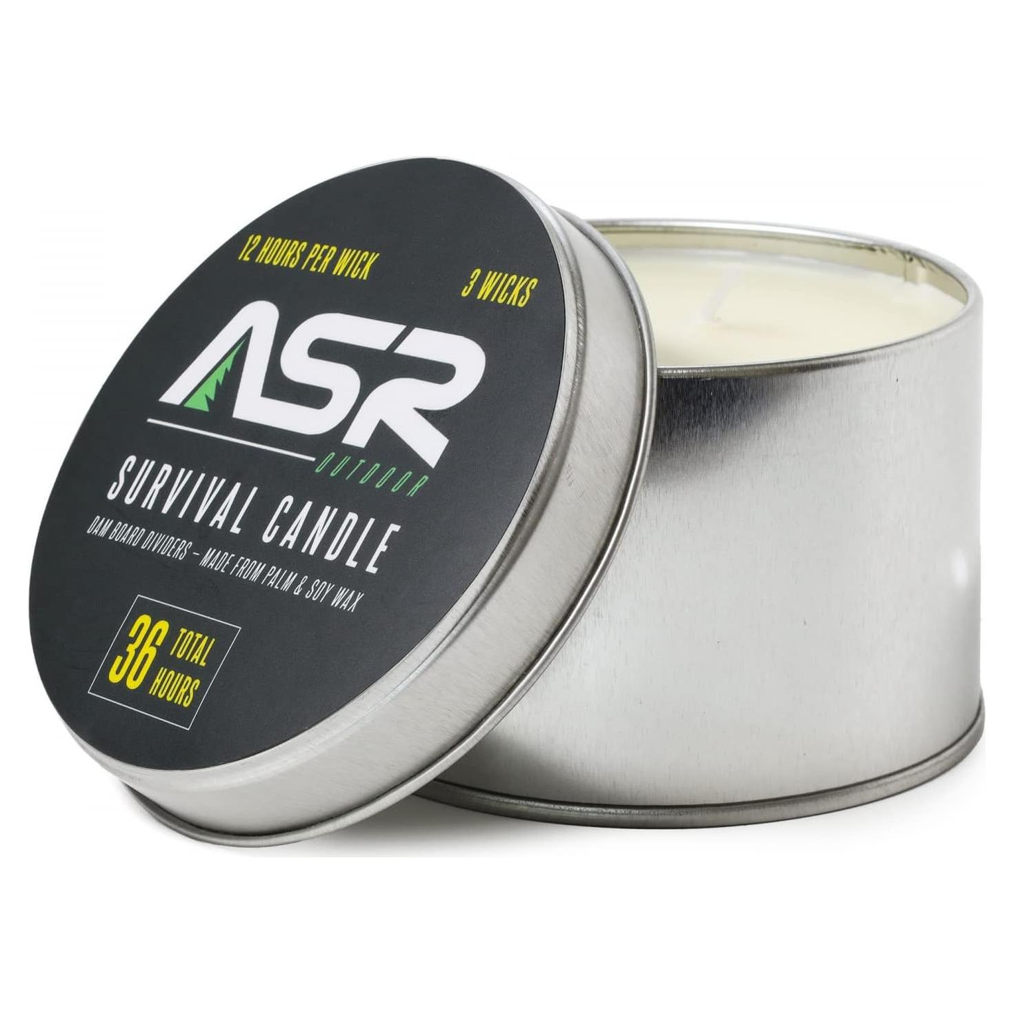 Vela de Emergencia 3 Mechas ASR Outdoor 36 Horas Luz