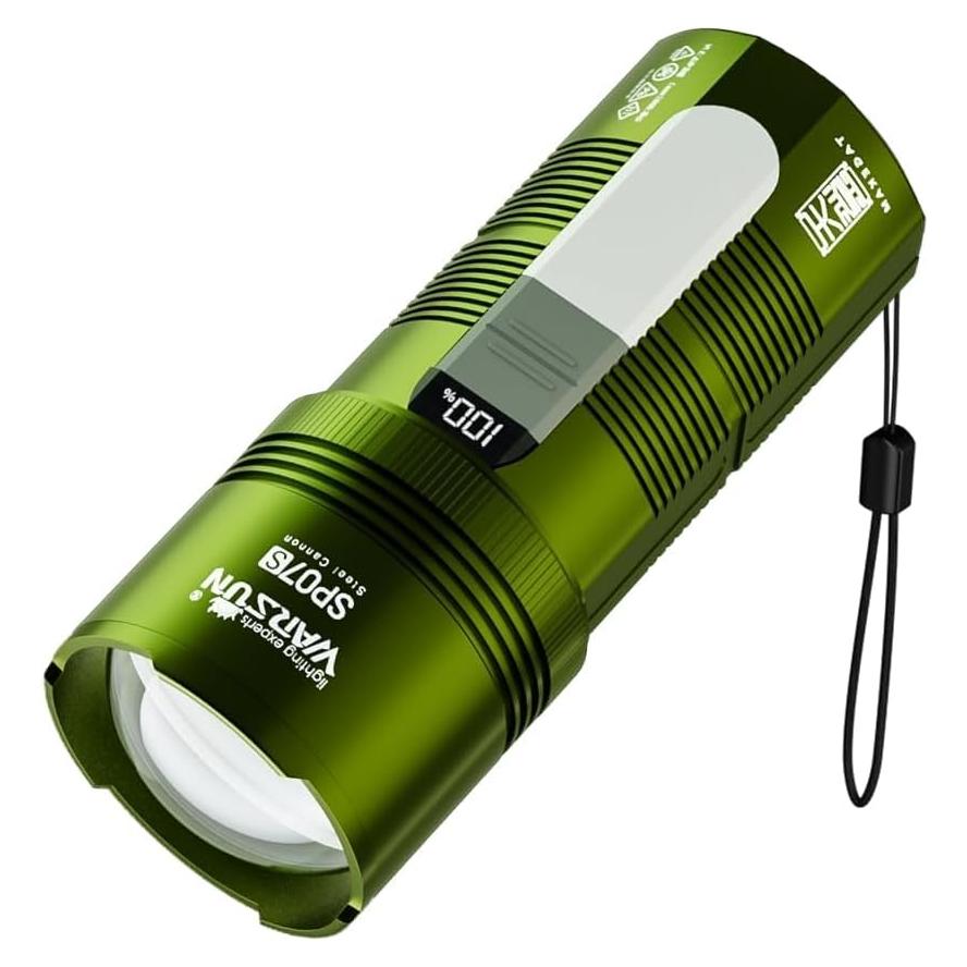 Linterna LED Recargable WARSUN SP07S - 2000 Lúmenes, 6000mAh