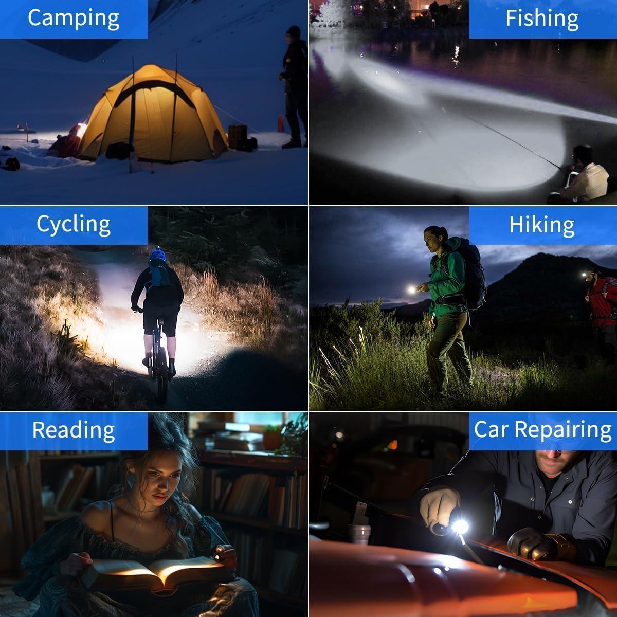 Linterna LED Recargable WARSUN SP07S - 2000 Lúmenes, 6000mAh