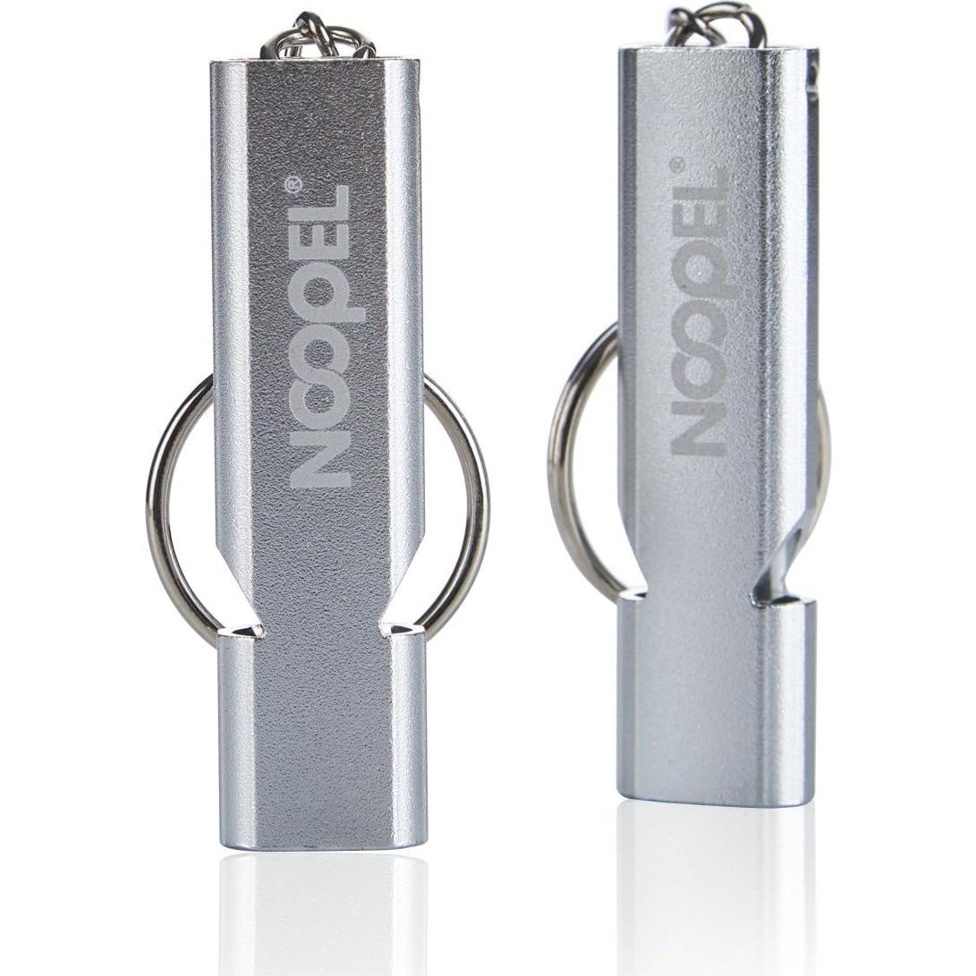 Silbato de Emergencia Noopel 2 Piezas Aluminio Ruidoso