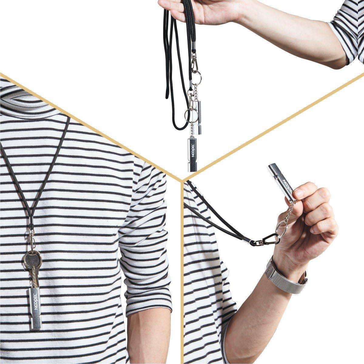 Silbato de Emergencia Noopel 2 Piezas Aluminio Ruidoso