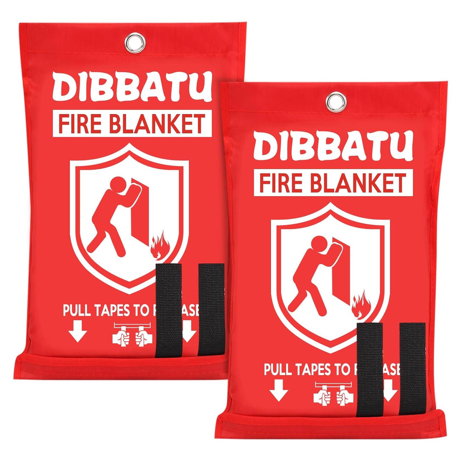 Manta contra incendios DIBBATU 2 Pack 1x1 m Rojo