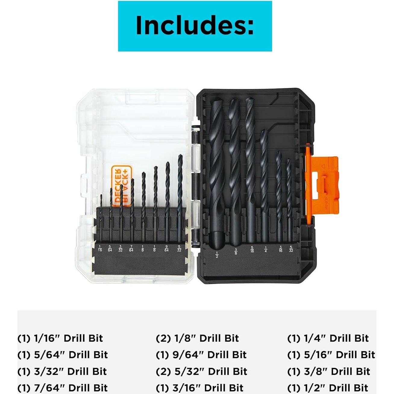 Juego de Brocas 14 Piezas BLACK+DECKER BDABO14SET