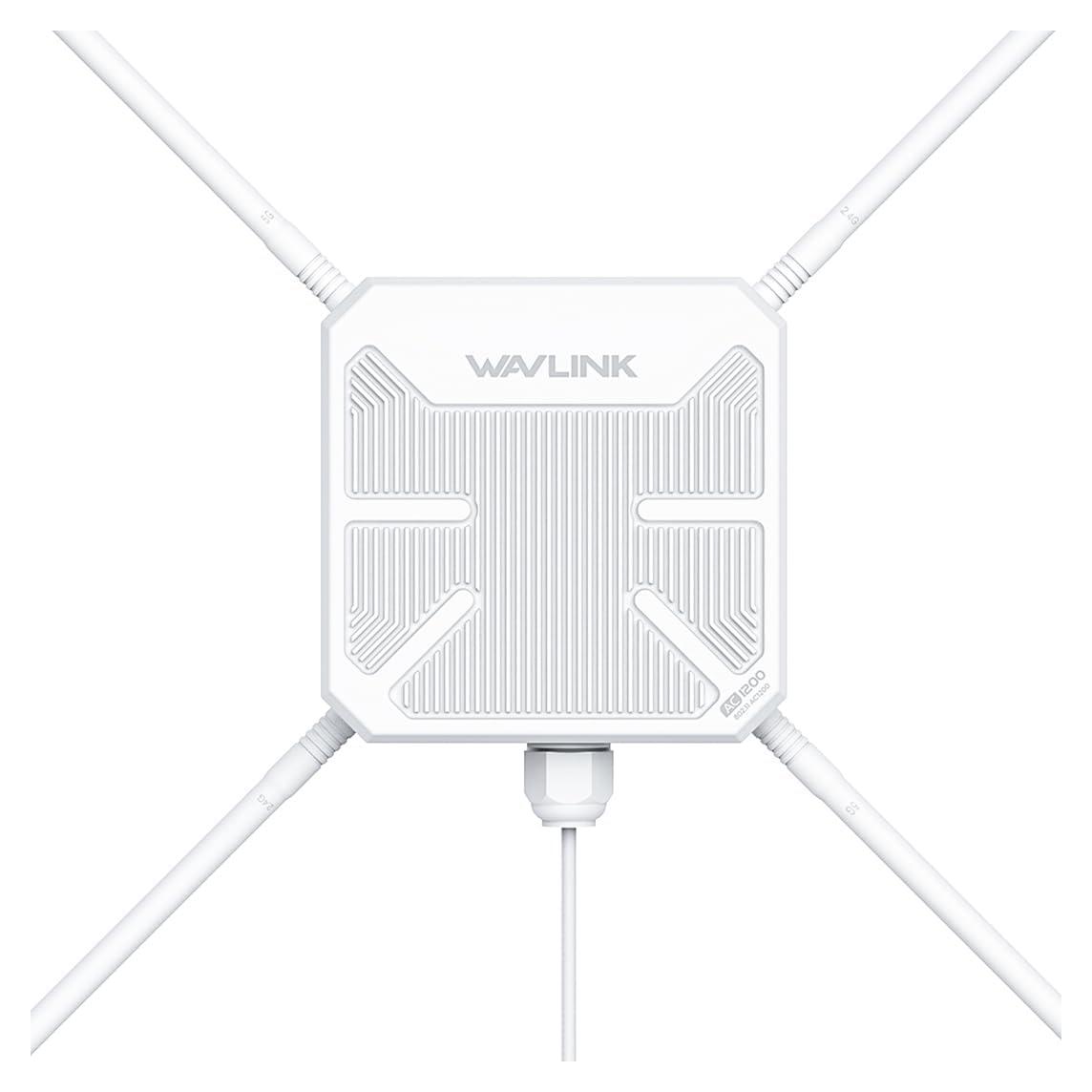 Extensor WiFi Exterior WAVLINK AC1200 IP65 4 Antenas 7dBi