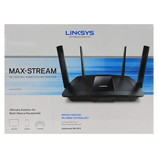 Enrutador Wi-Fi Gigabit Linksys Max-Stream AC2600 EA8500