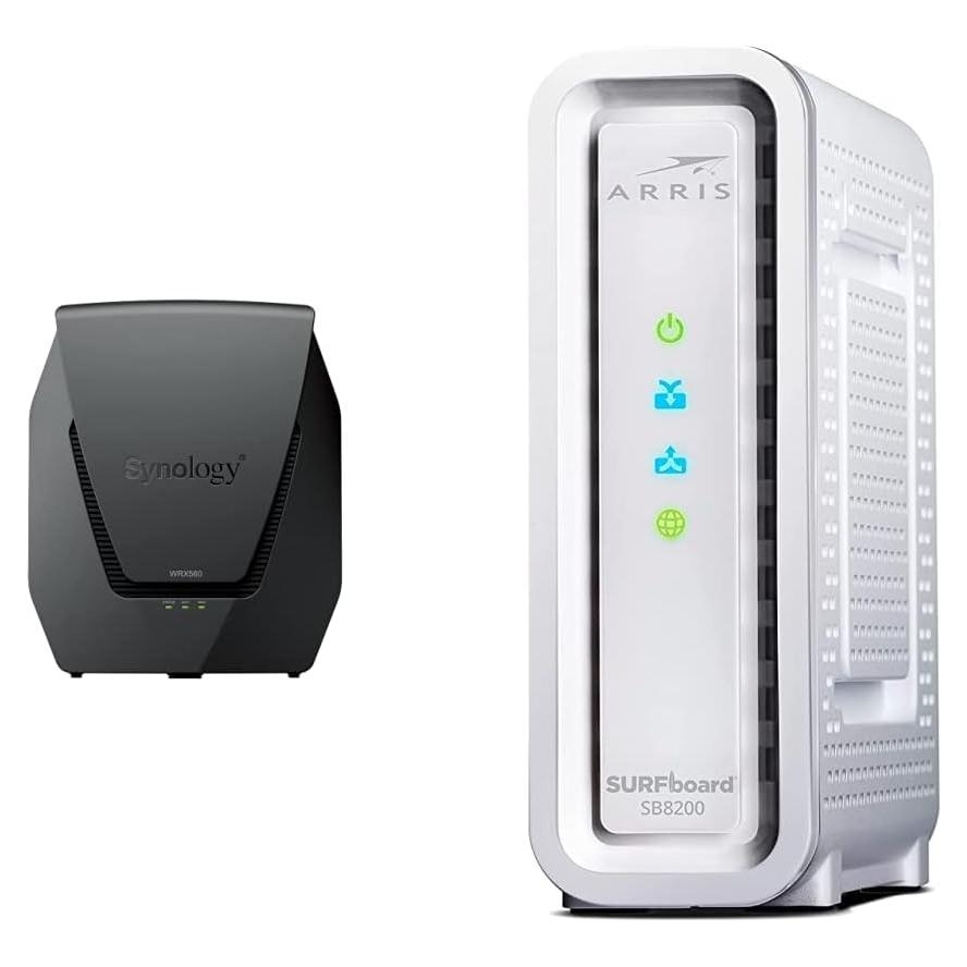 Router Wi-Fi 6 Synology WRX560 + Módem ARRIS SB8200 DOCSIS 3.1