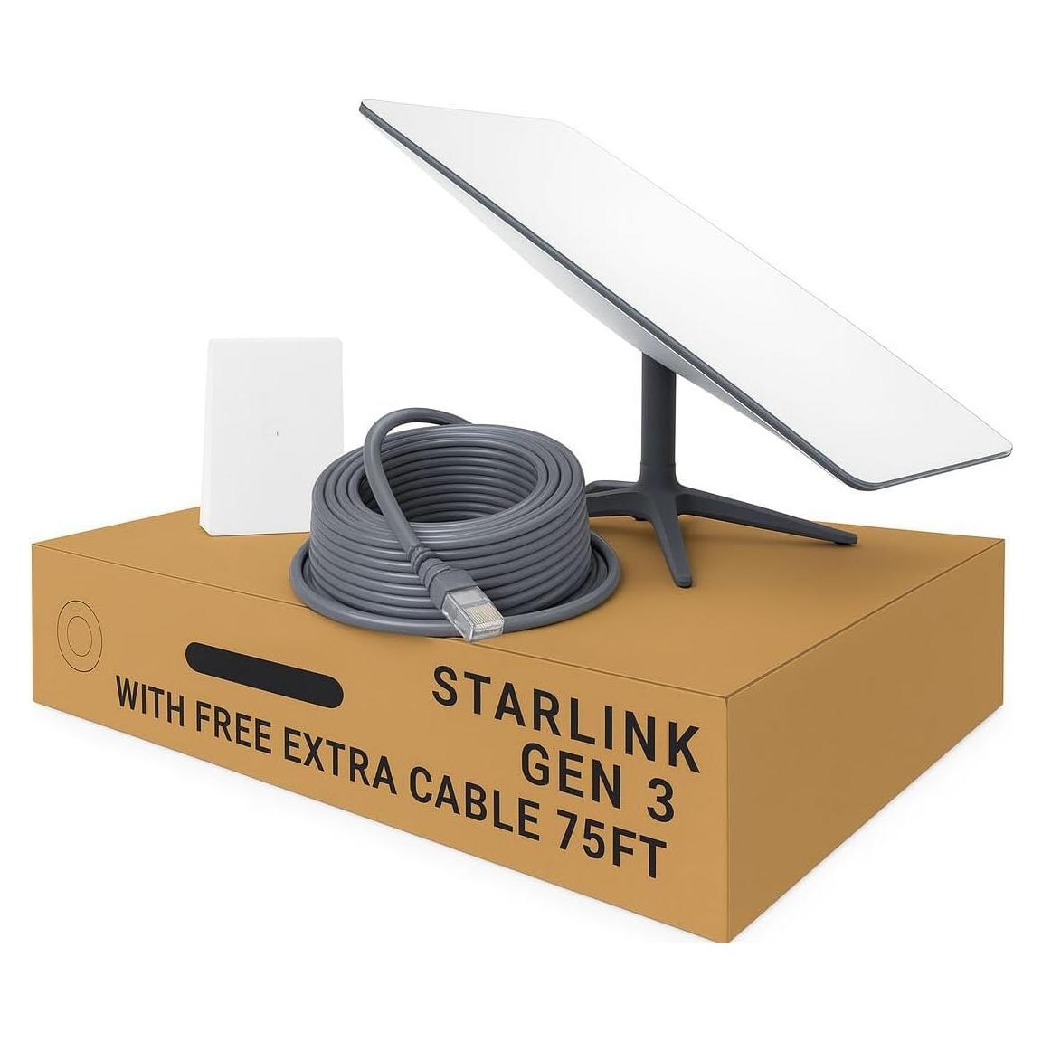 Kit Internet Satelital Starlink Gen 3 - Antena + Router Wi-Fi 6