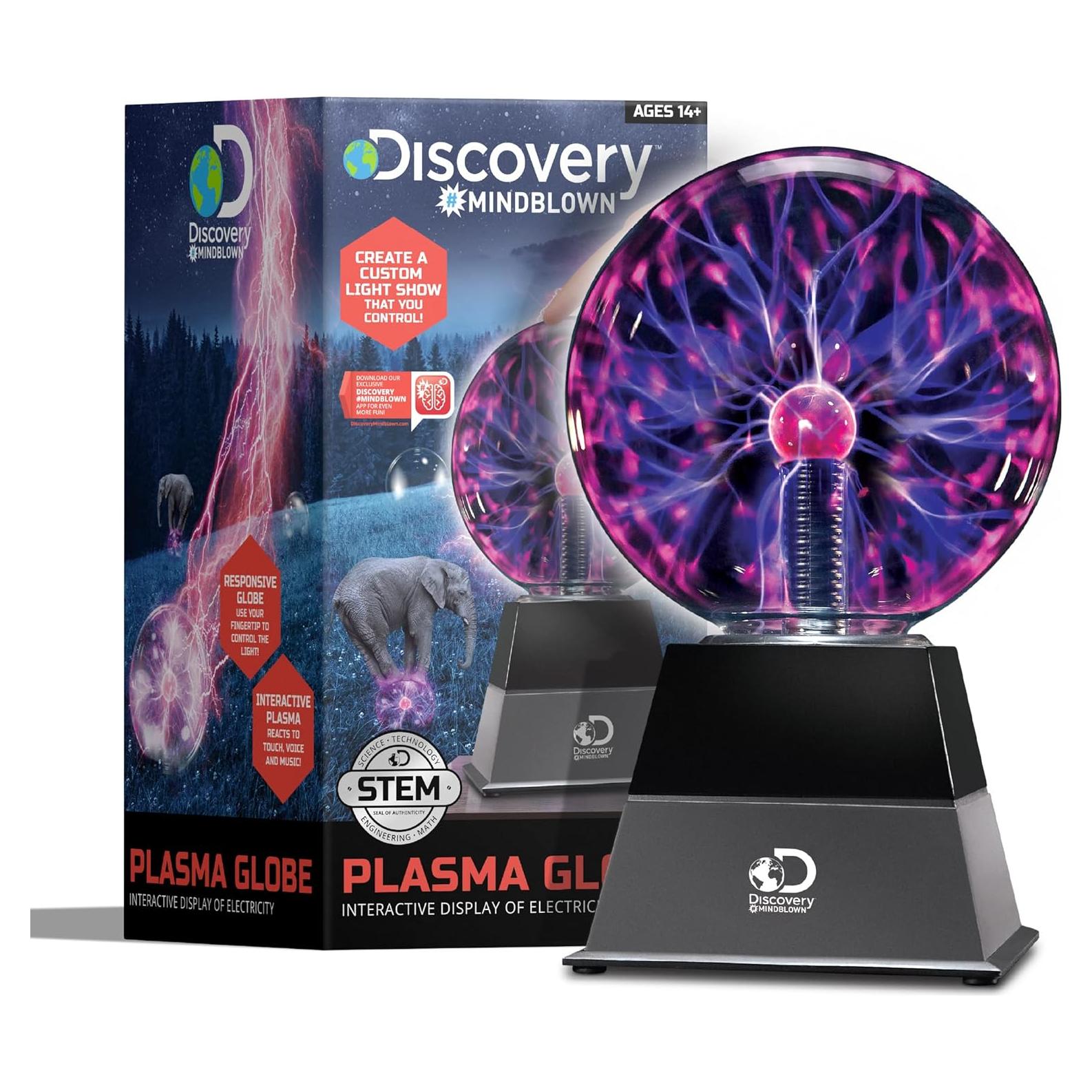 Lámpara de Plasma Discovery Kids 24.1 cm - Interactiva Tacto y Sonido