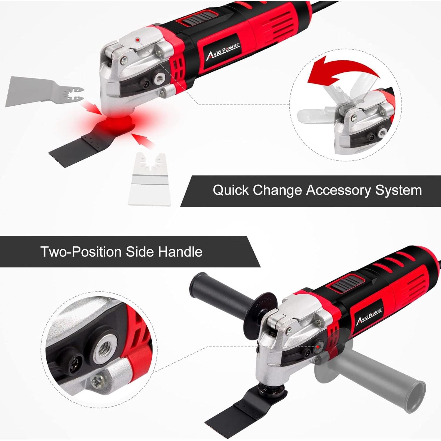 Herramienta Oscilante AVID POWER 3.5A 6 Velocidades 13 Accesorios