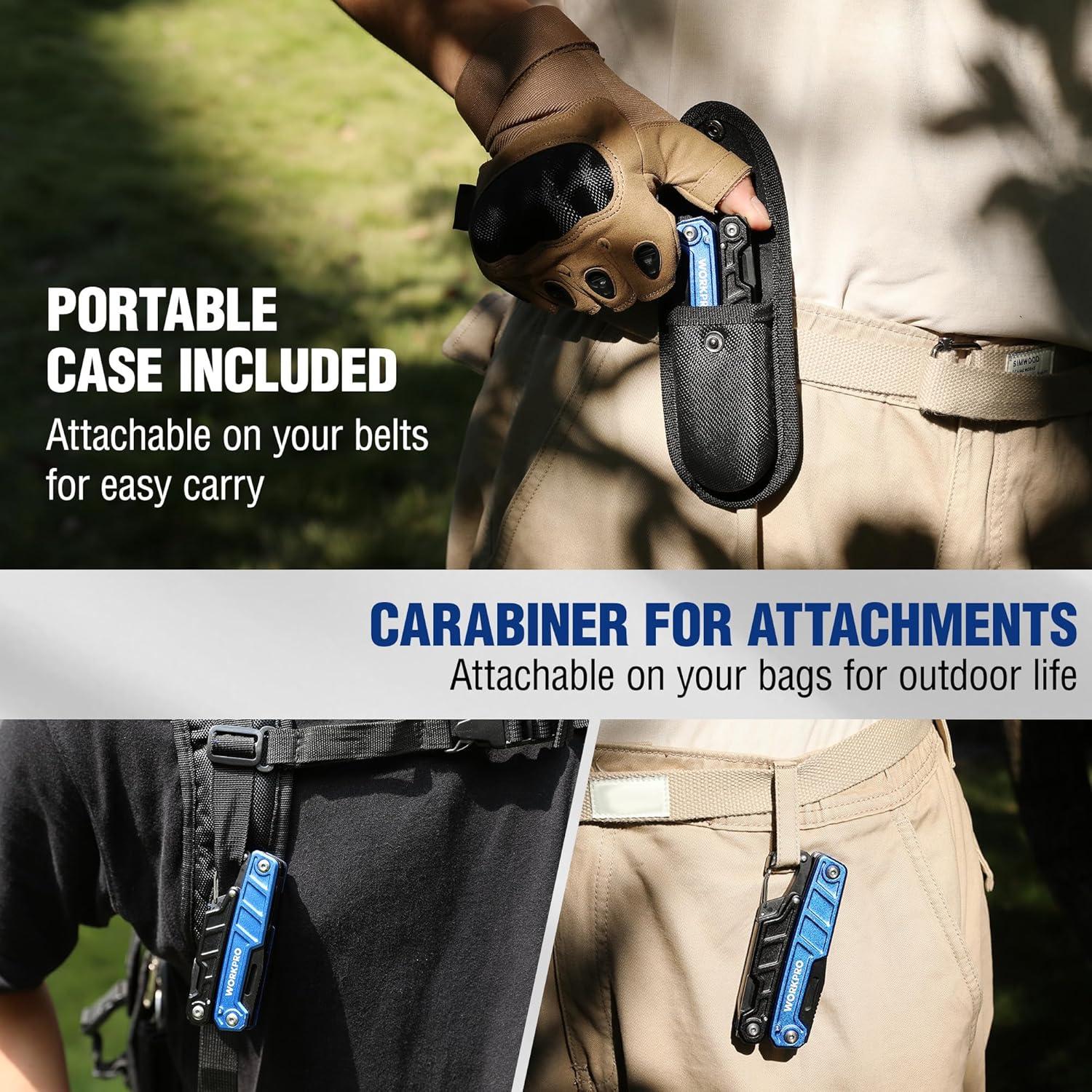 Multiherramienta WORKPRO 11 en 1 con Martillo y Funda