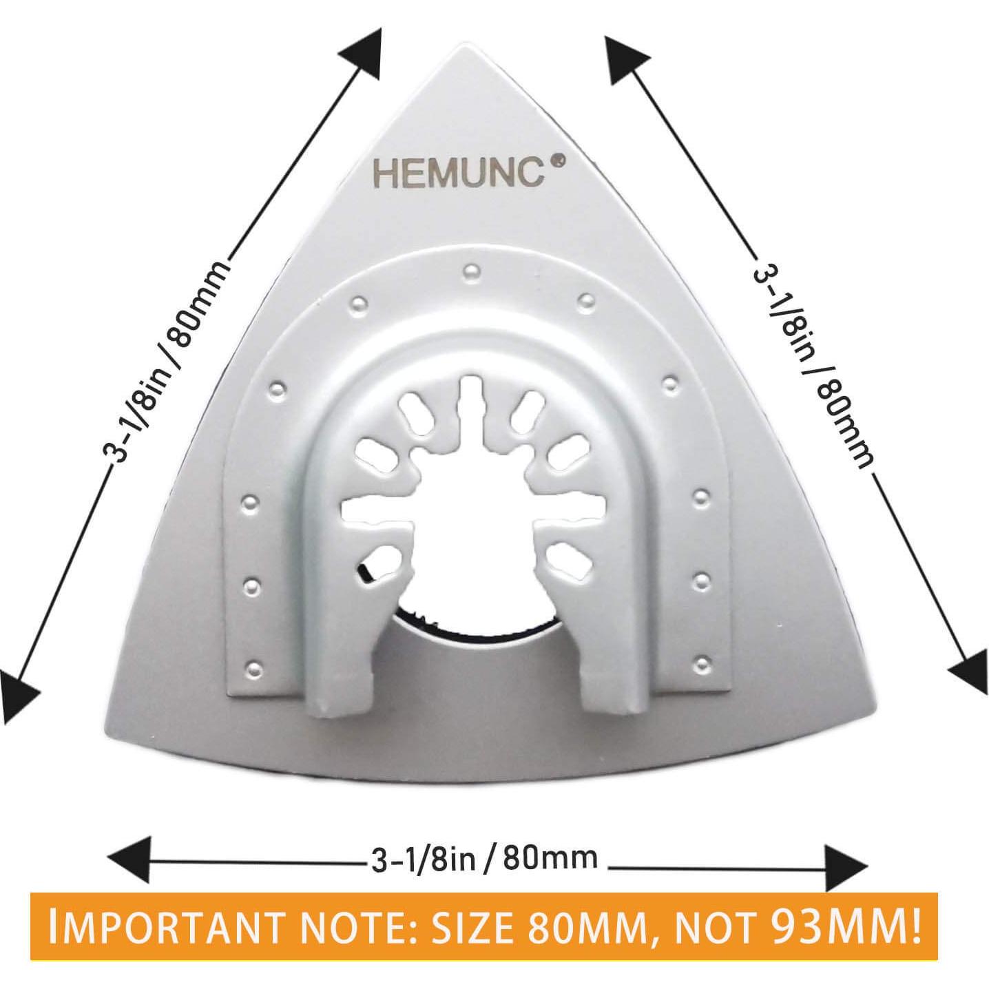 Pad de Lijado Triangular HEMUNC 80x80mm 3PCS Compatible