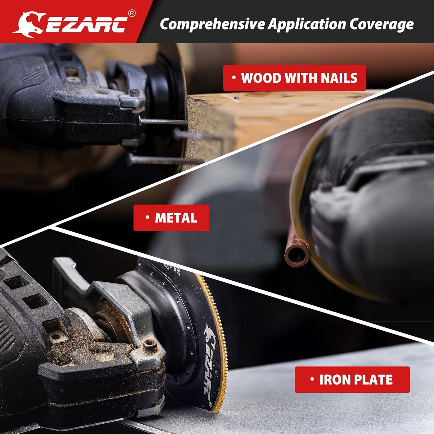 Cuchillas Oscilantes EZARC de Titanio 2 PCS para Madera y Metal