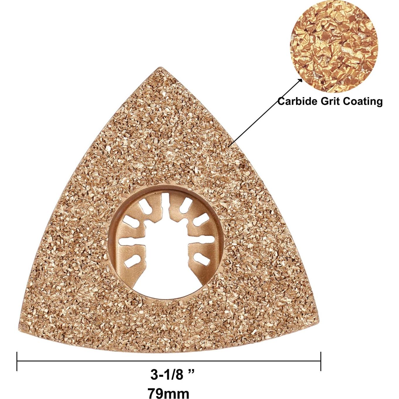 5 Hojas de Raspado Triangulares Carburo MiraShine 7.94 cm