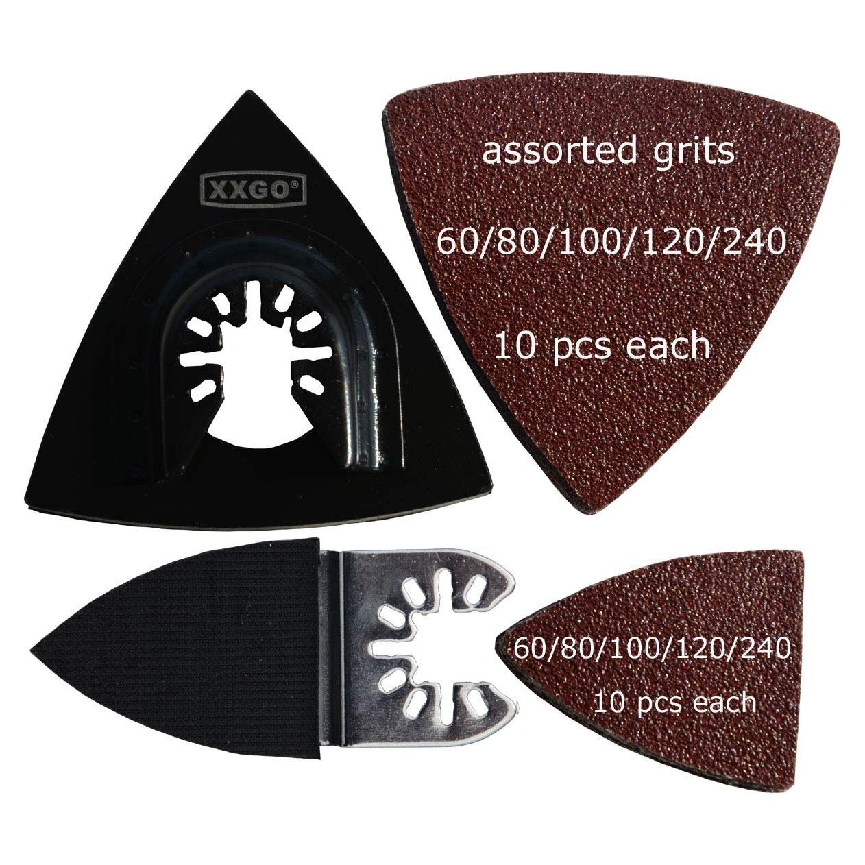 XXGO 102 Pcs Almohadillas Lijado Triangular para Multiherramienta