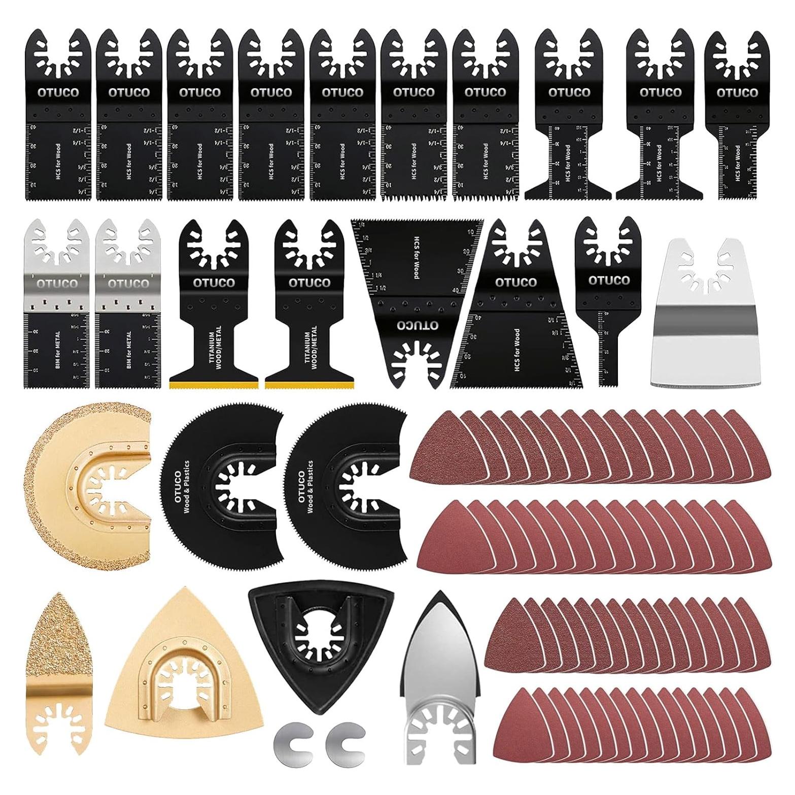 87 Pcs Cuchillas Multiherramienta OTUCO para Madera y Metal