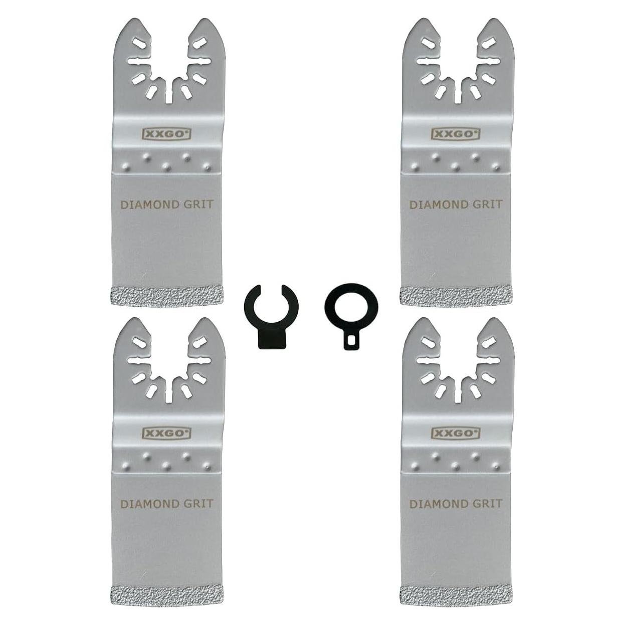 Cuchillas de Diamante XXGO 4 Pcs para Herramienta Oscilante