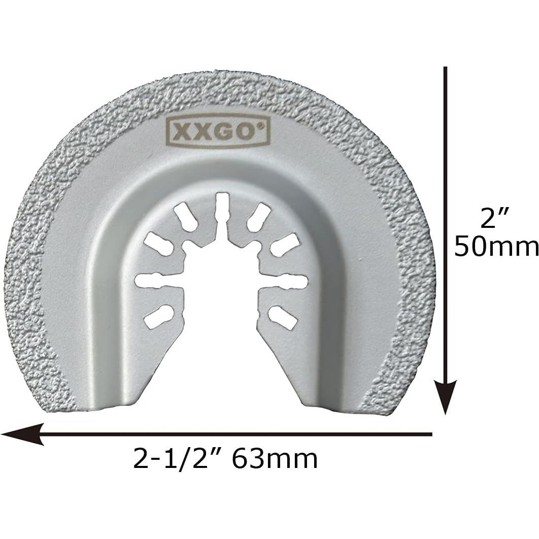 XXGO 8 Pcs Carbide Diamond Oscillating Multi Tool Blades for Grit Grout Removing XGM0605