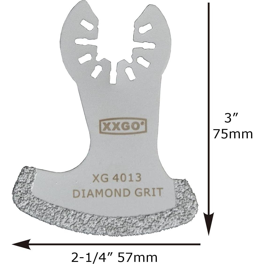 XXGO 8 Pcs Carbide Diamond Oscillating Multi Tool Blades for Grit Grout Removing XGM0605