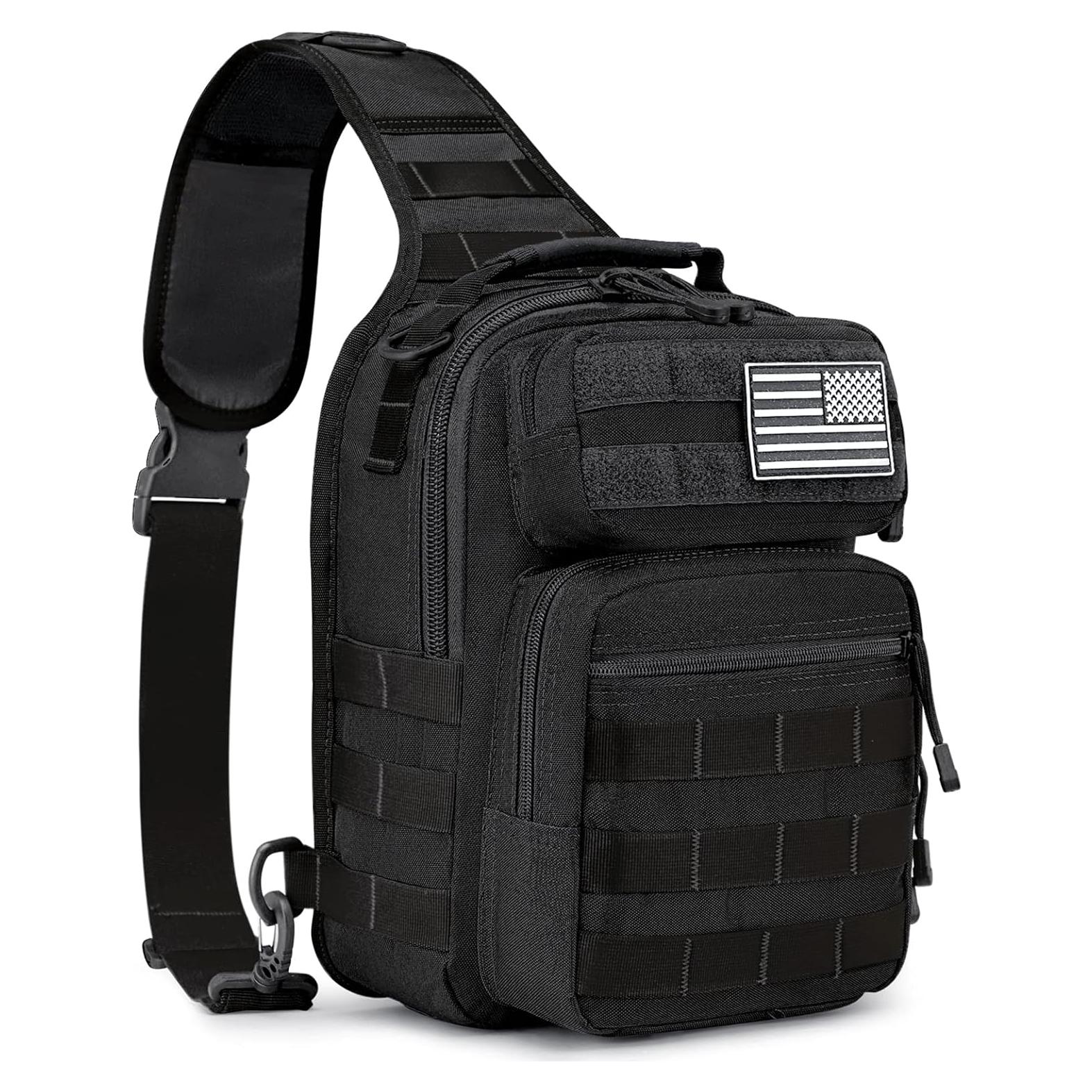 Mochila Sling Táctica G4Free EDC Negra 31x22x15 cm