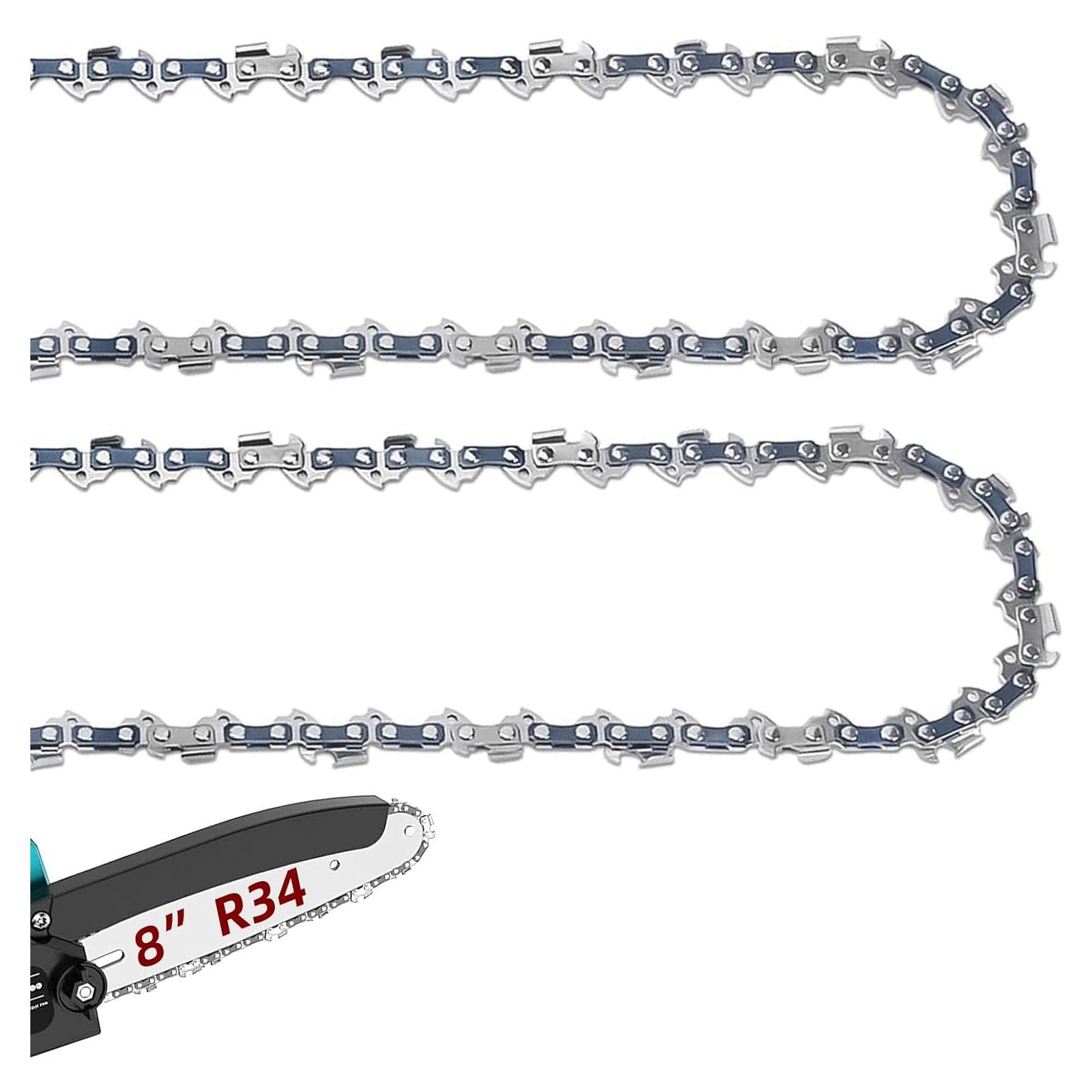 Paquete de 2 cadenas de sierra 20 cm Fifchall 34 enlaces