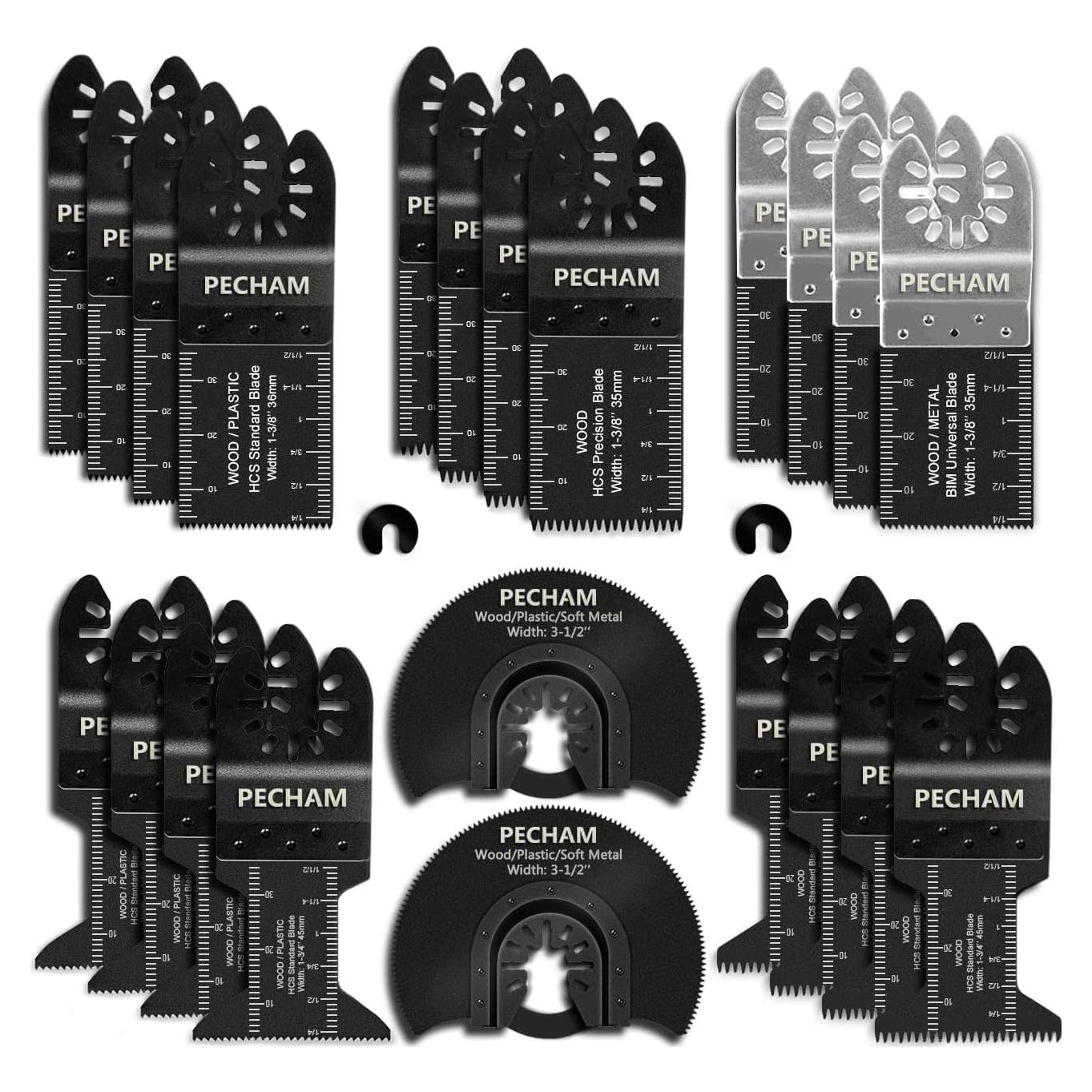 Hojas de Sierra Oscilantes PECHAM 24 Piezas Alta Calidad