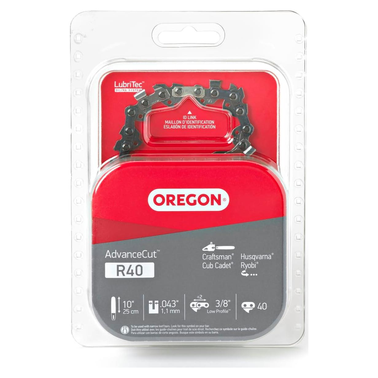 Cadena de Motosierra Oregon R40 25 cm 40 Eslabones .043 mm