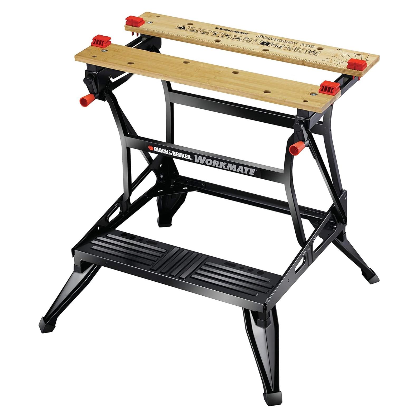 Tough Work Bench Saw Horse, Dual Height Heavy Duty Steel Frame, WM626-XJ