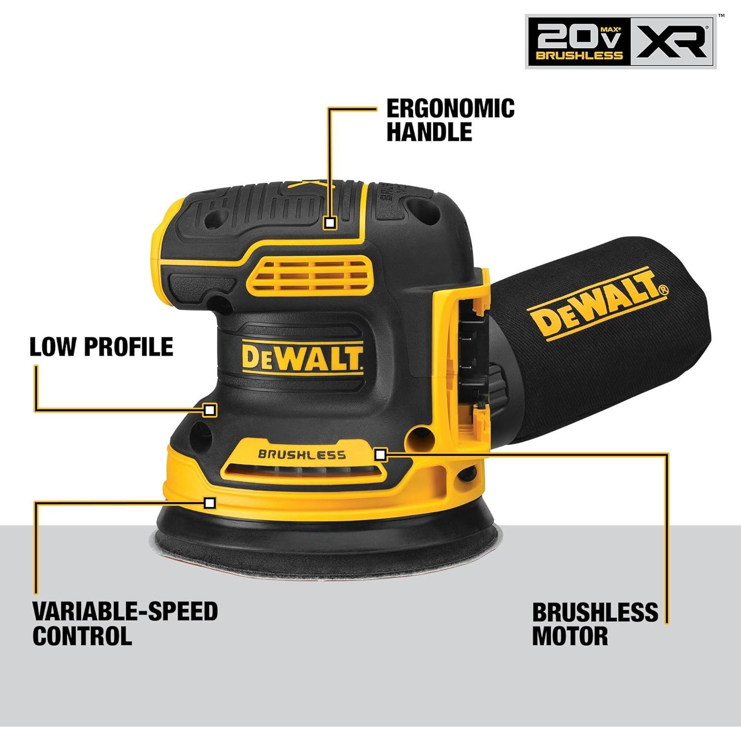 Lijadora Orbital DEWALT 20V MAX 5" Sin Cable DCW210B