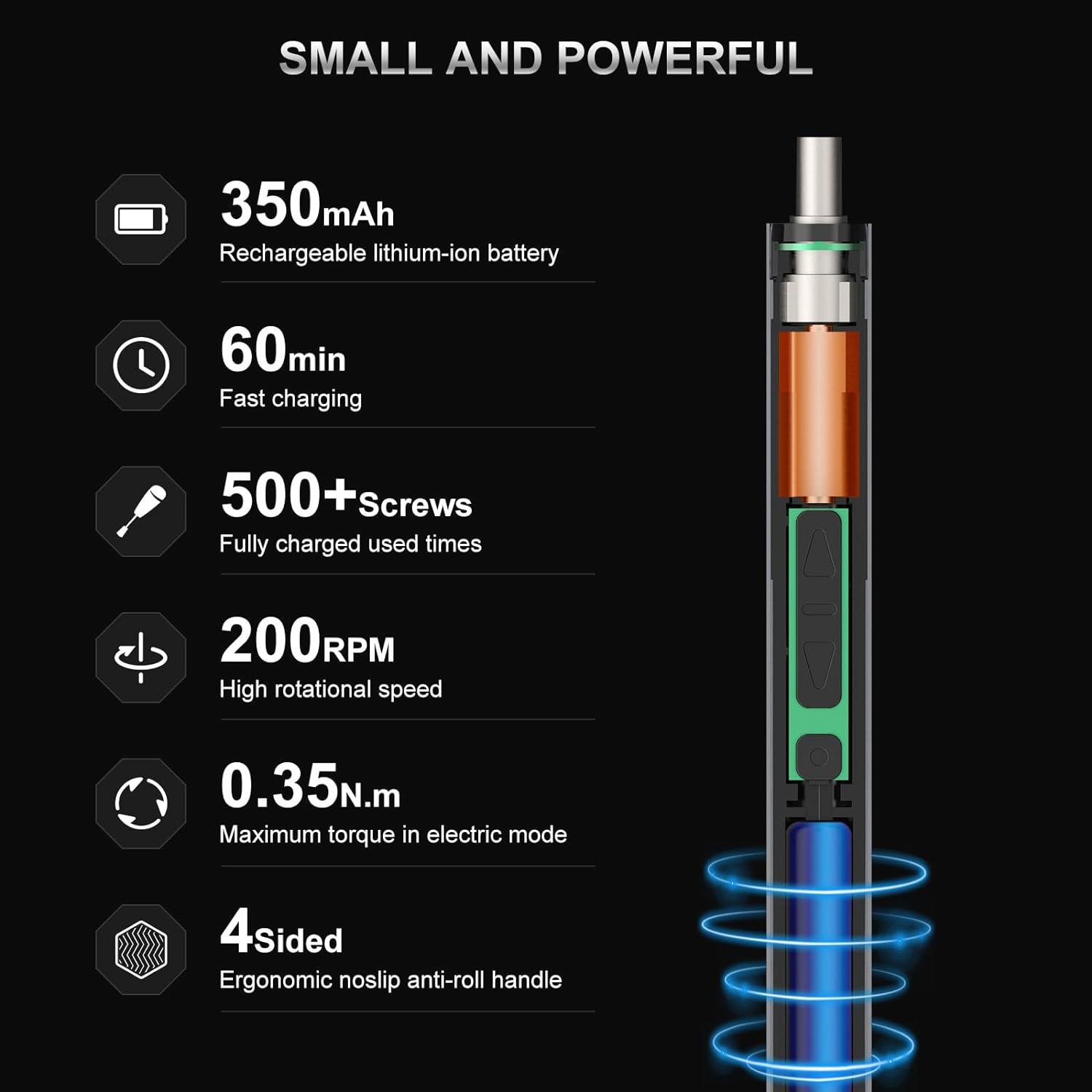 Destornillador Eléctrico STREBITO 144 Piezas Recargable