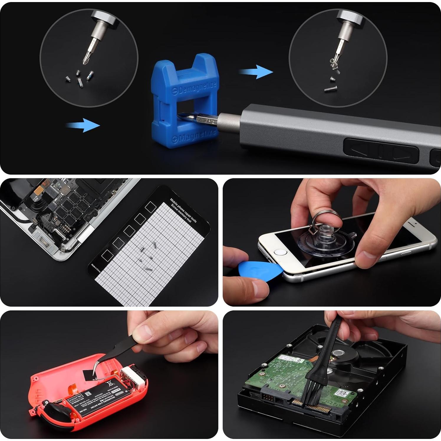 Destornillador Eléctrico STREBITO 144 Piezas Recargable