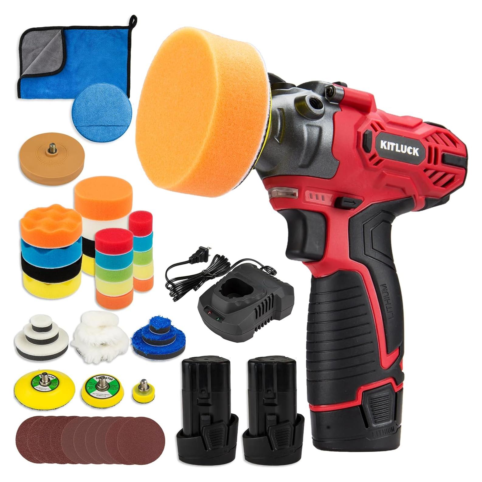 Pulidora Inalámbrica KITLUCK 12V con 40 Almohadillas