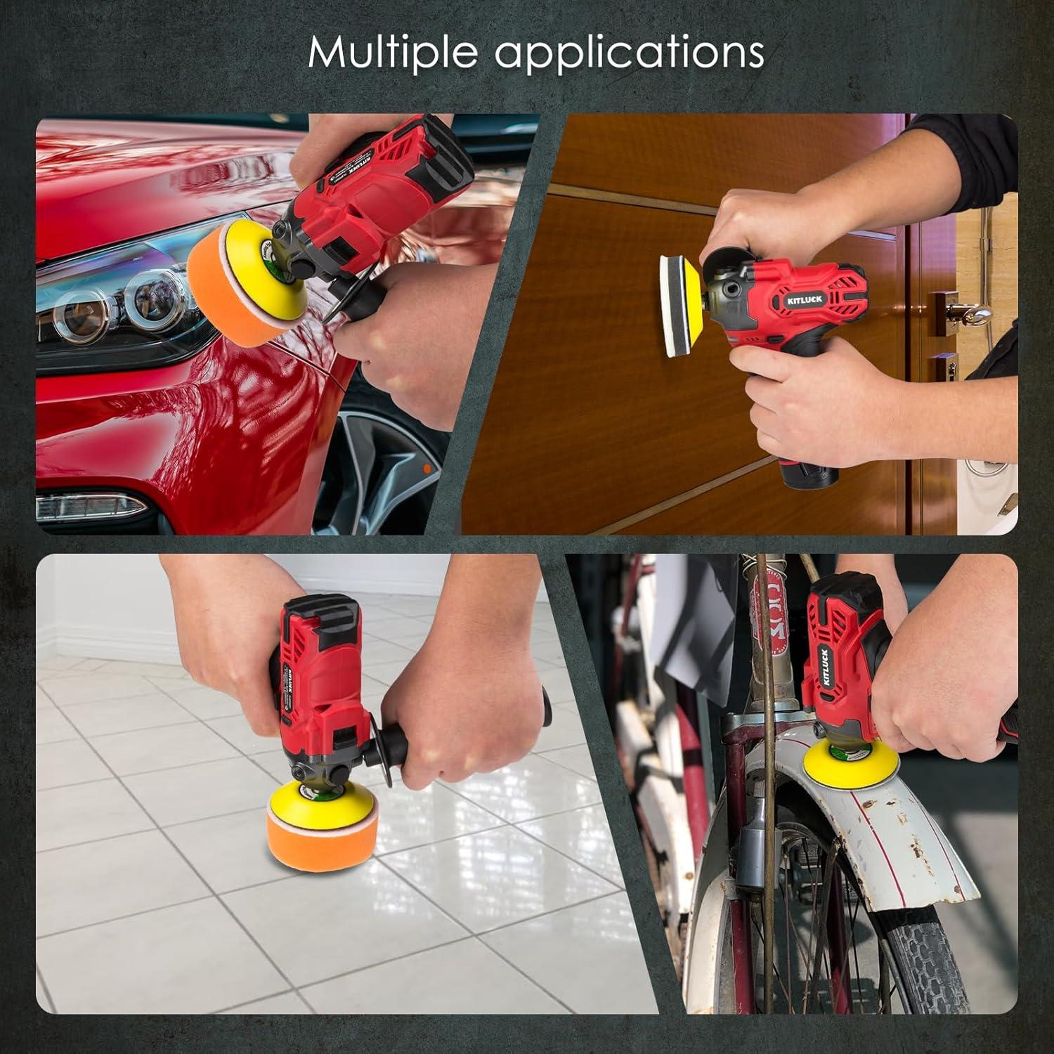 Pulidora Inalámbrica KITLUCK 12V con 40 Almohadillas