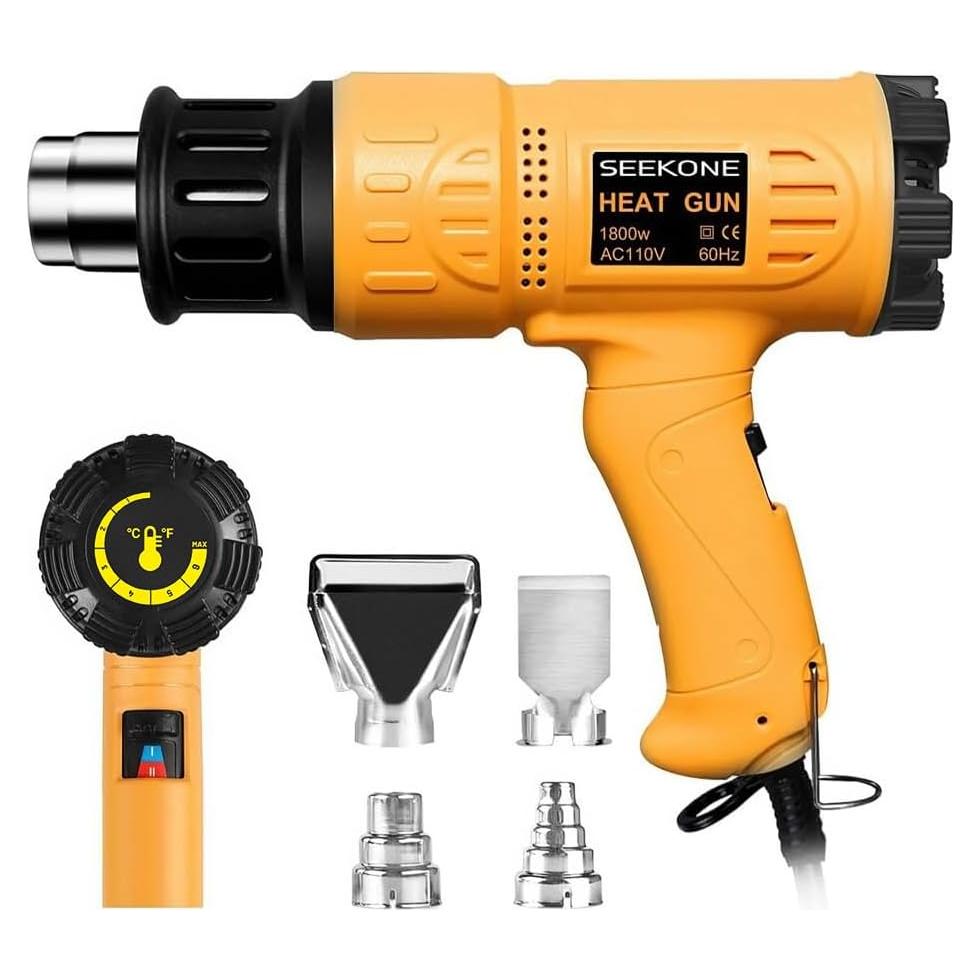 Pistola de Calor SEEKONE 1800W Control Temperatura 650°C