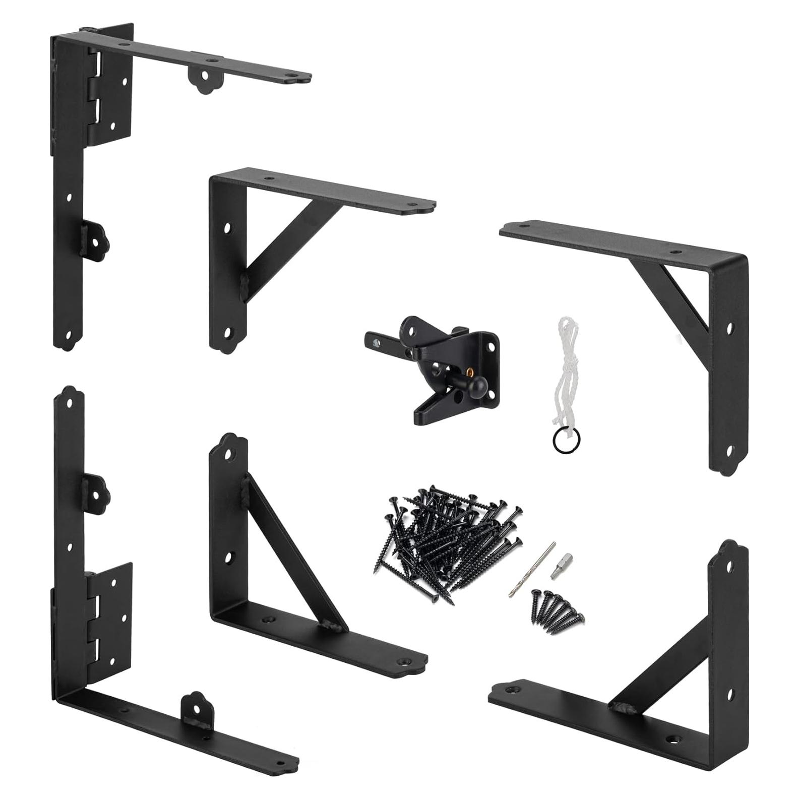 Kit de Soporte de Puerta HILLMASTER 1 Set Ajustable Negro