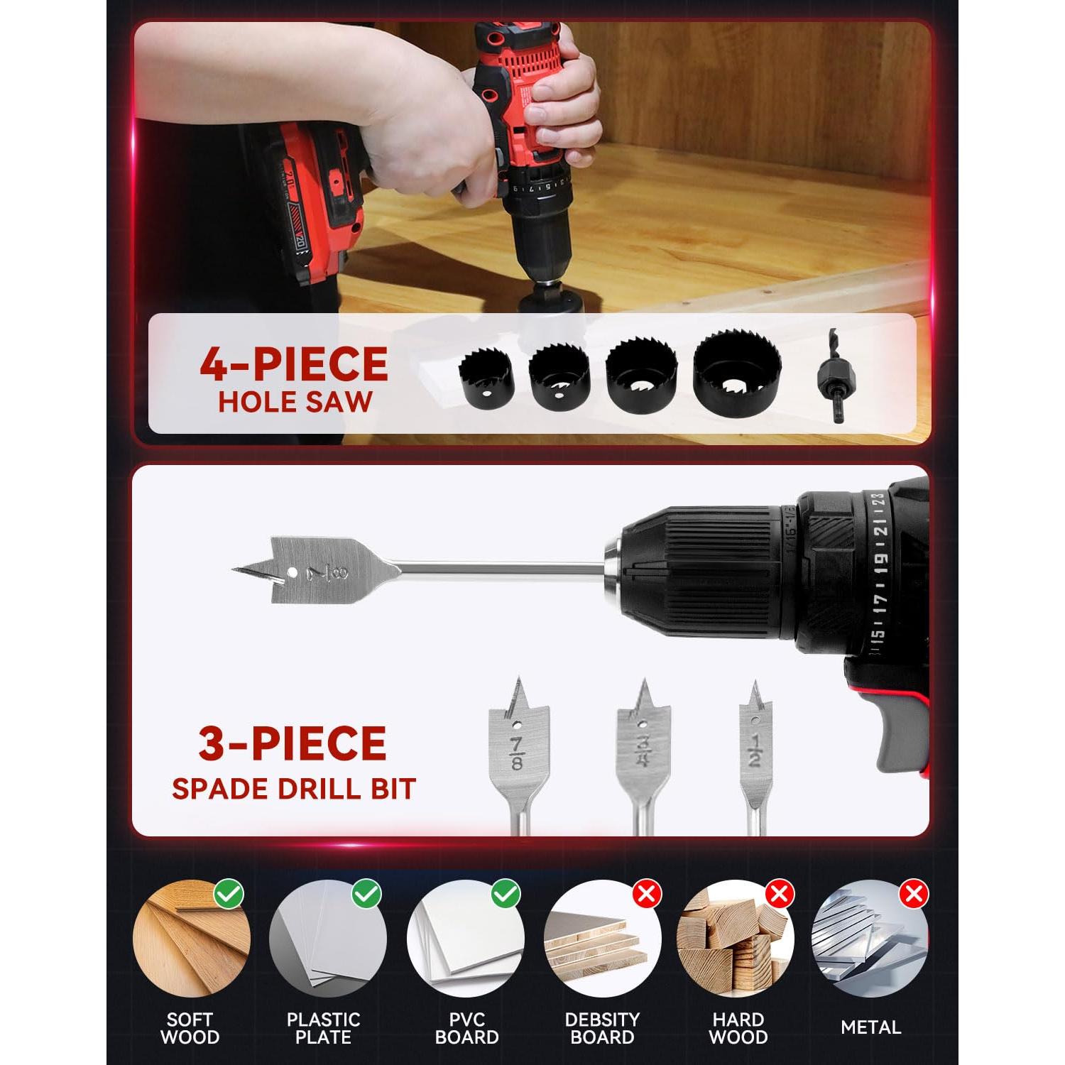 Juego de Brocas KingTool 400 Piezas para Metal y Madera