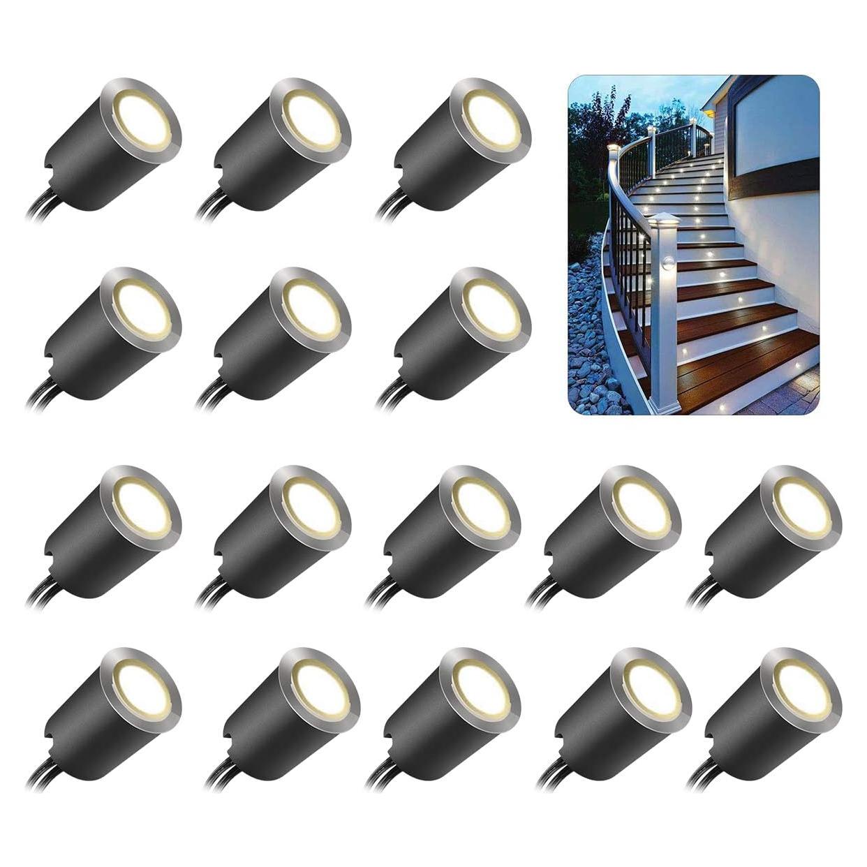 Kits de luces LED SMY 16 piezas 12V IP67 para exterior