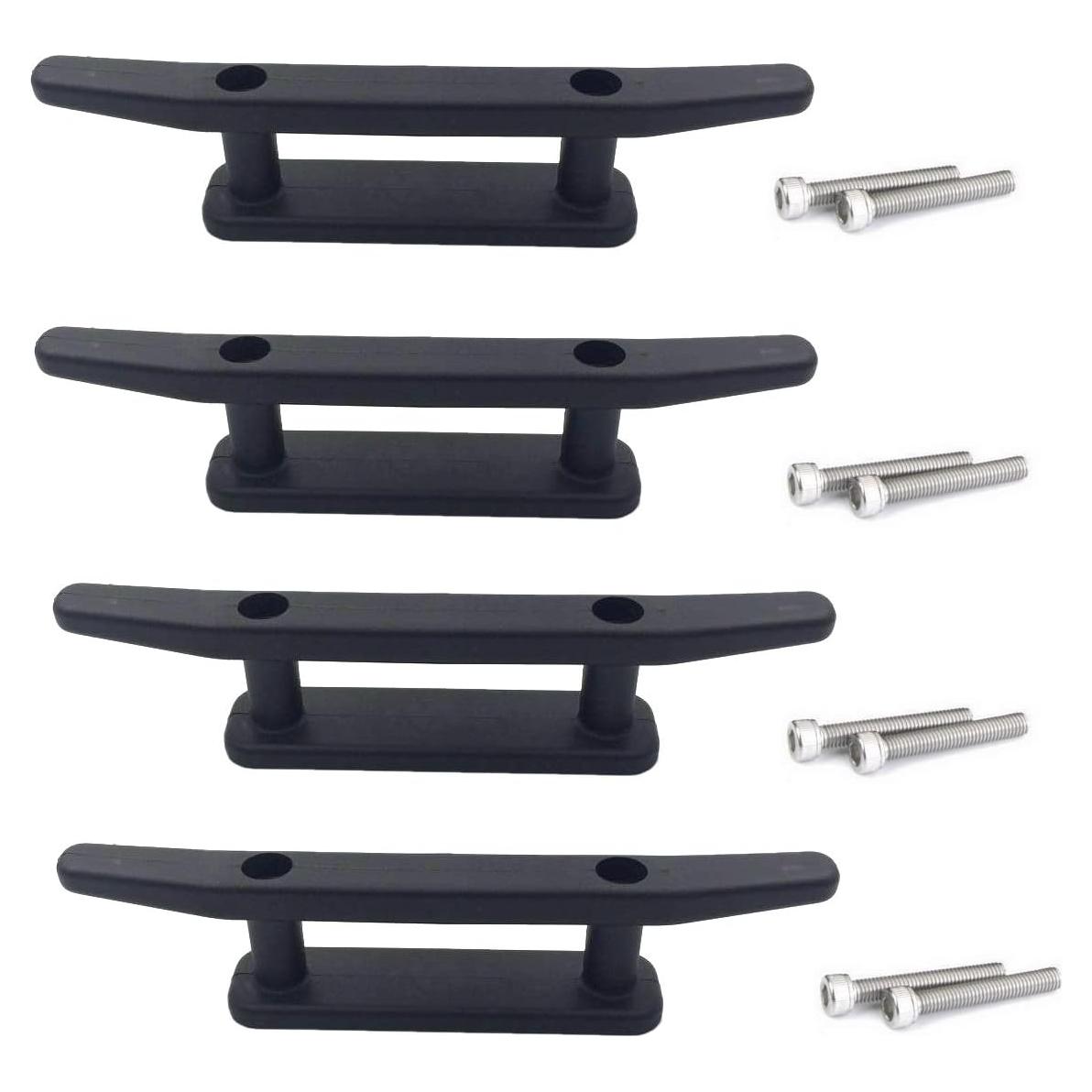 Kit de Cleat de Anclaje Anndason Negro 4 Pcs para Kayak