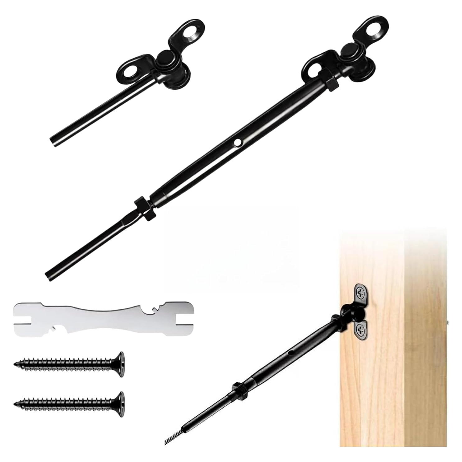 Kit Barandilla Cable Helffer 20Set Negro Ajustable 180°