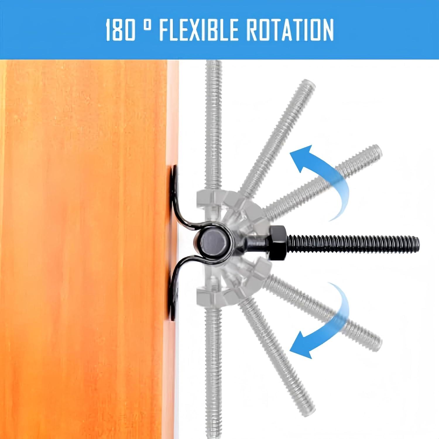 Kit Barandilla Cable Helffer 20Set Negro Ajustable 180°