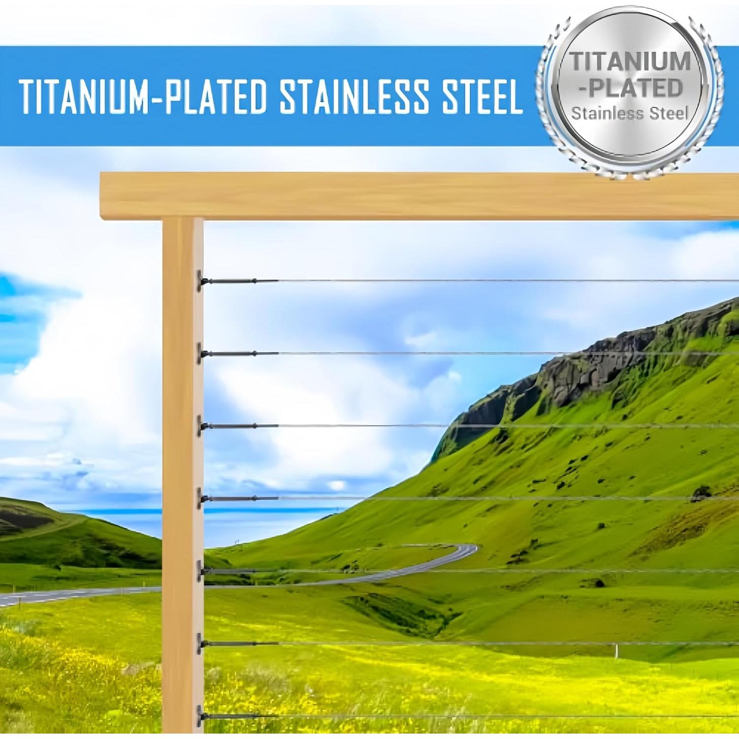 Kit Barandilla Cable Helffer 20Set Negro Ajustable 180°