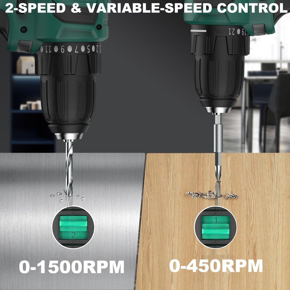 Taladro Inalámbrico Inspiritech BL7010 20V 2 Baterías 1.13kg