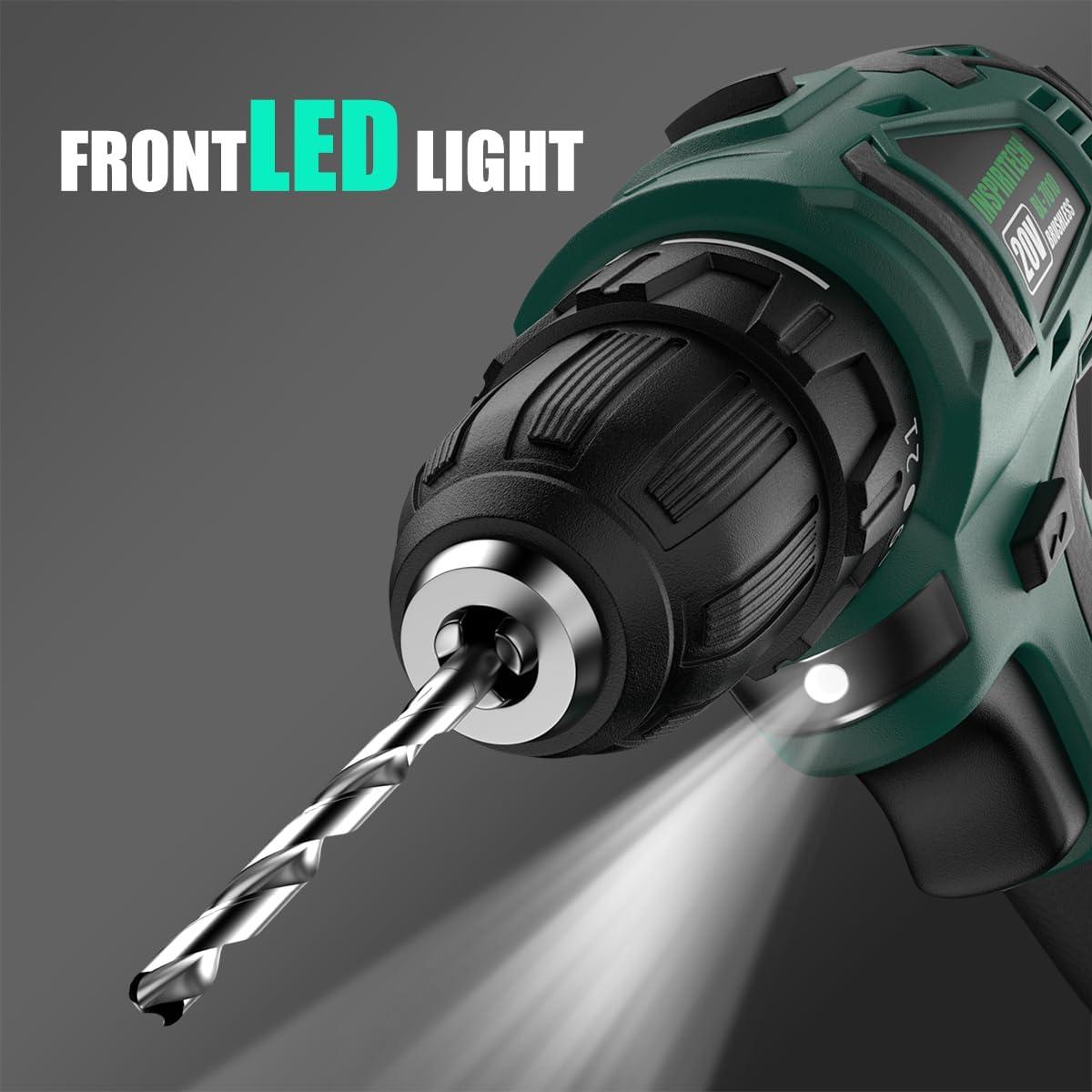 Taladro Inalámbrico Inspiritech BL7010 20V 2 Baterías 1.13kg