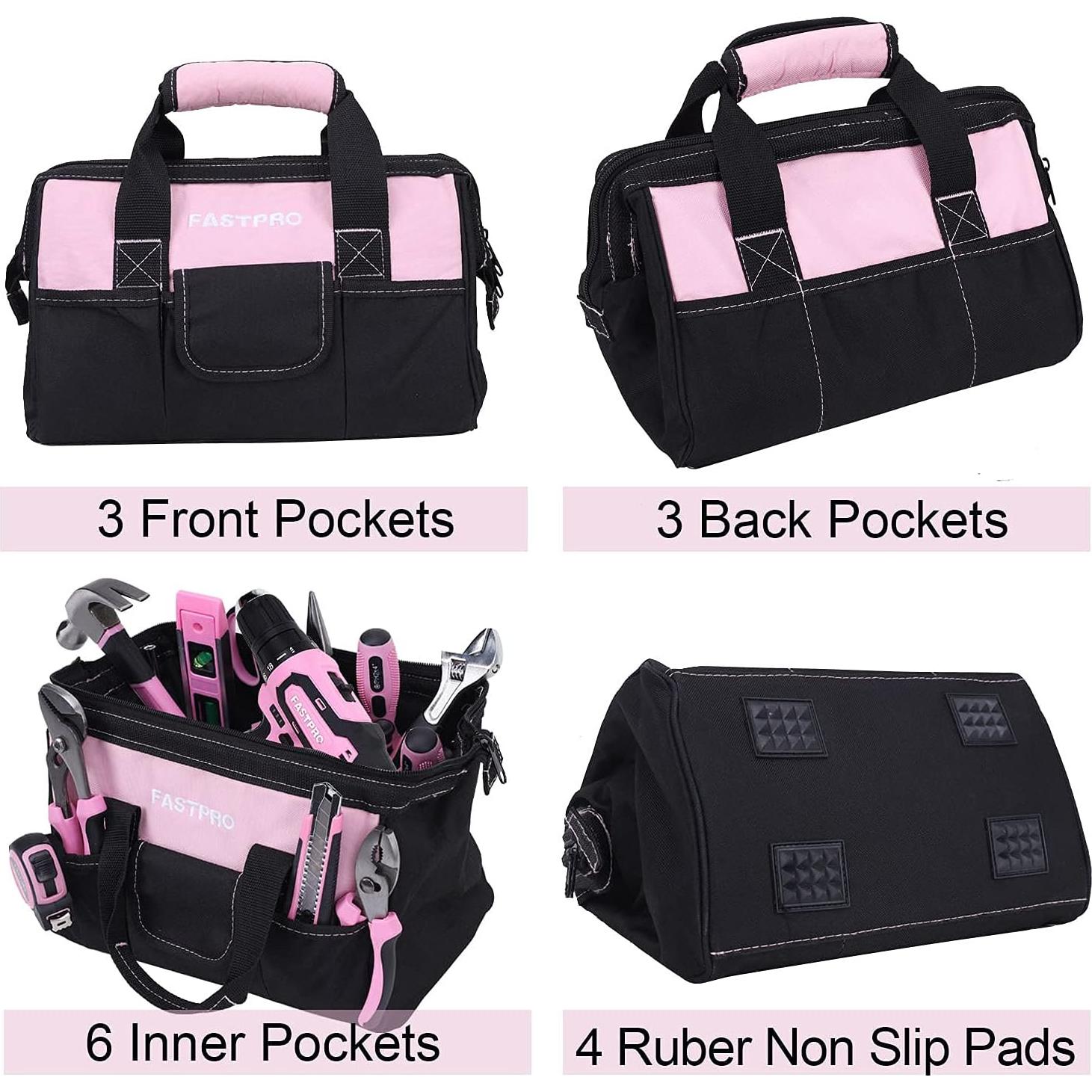 Juego de Herramientas 232 Piezas Taladro 20V Rosa FUTE