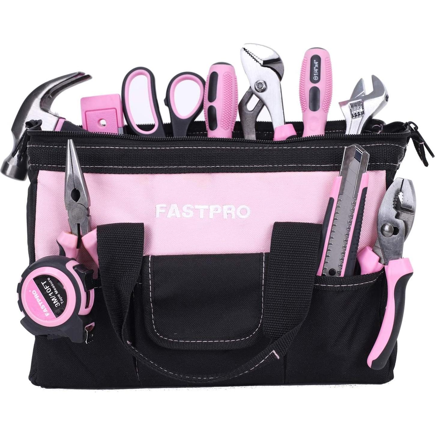 Juego de Herramientas 232 Piezas Taladro 20V Rosa FUTE