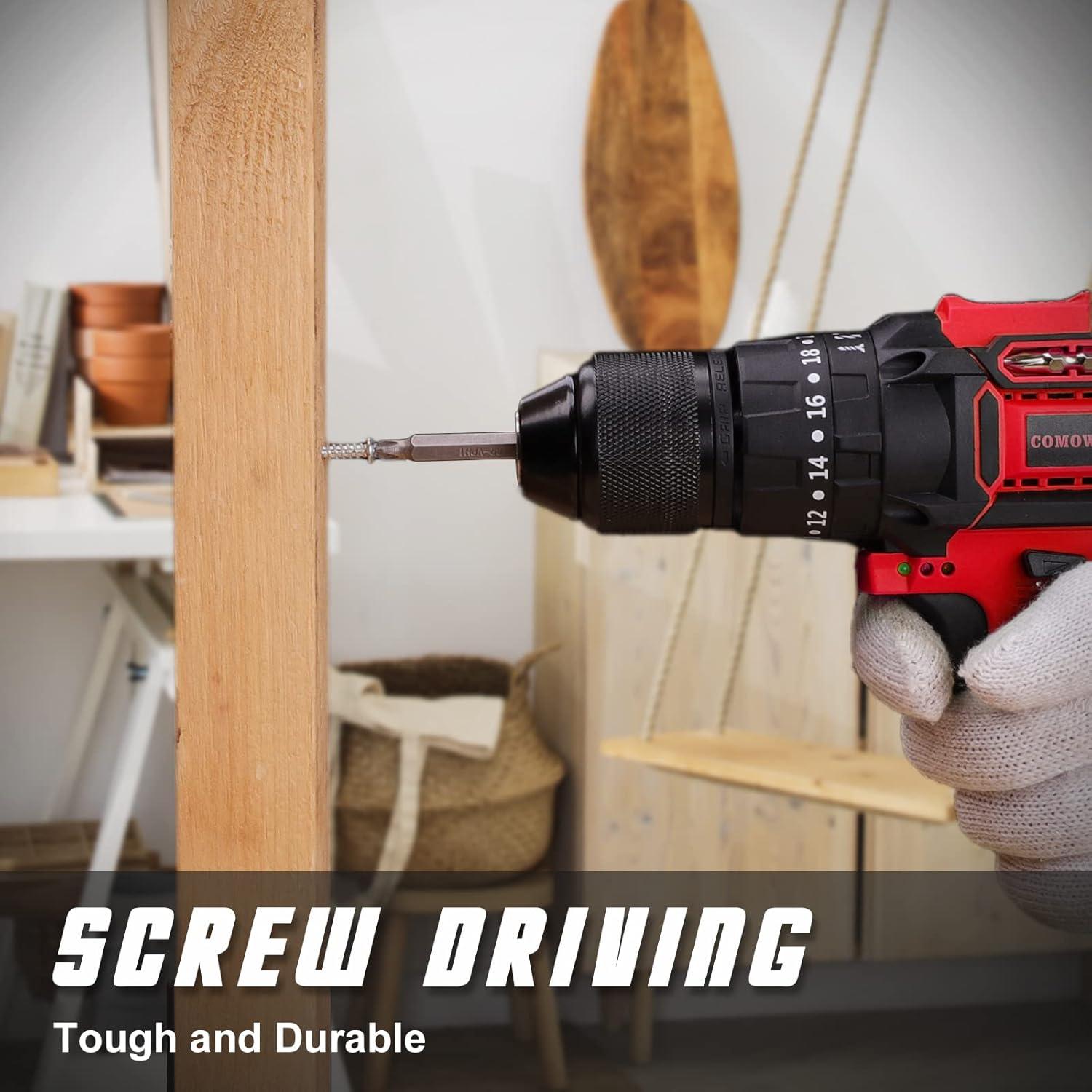 Juego de Brocas COMOWARE 246 Pcs Madera Metal y Accesorios