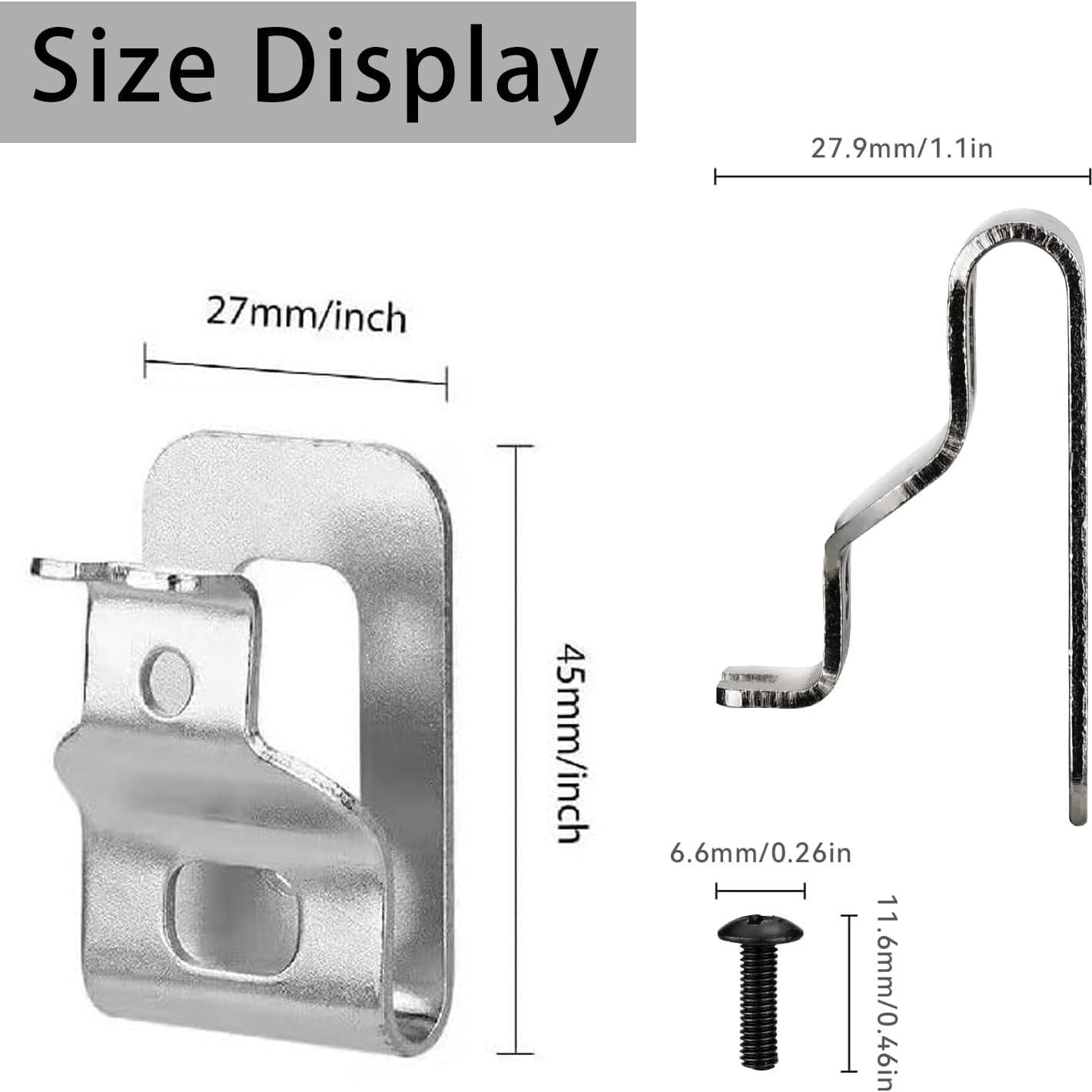 Ganchos de Cinturón Dewalt N268241 Acero Inoxidable (2 Set)
