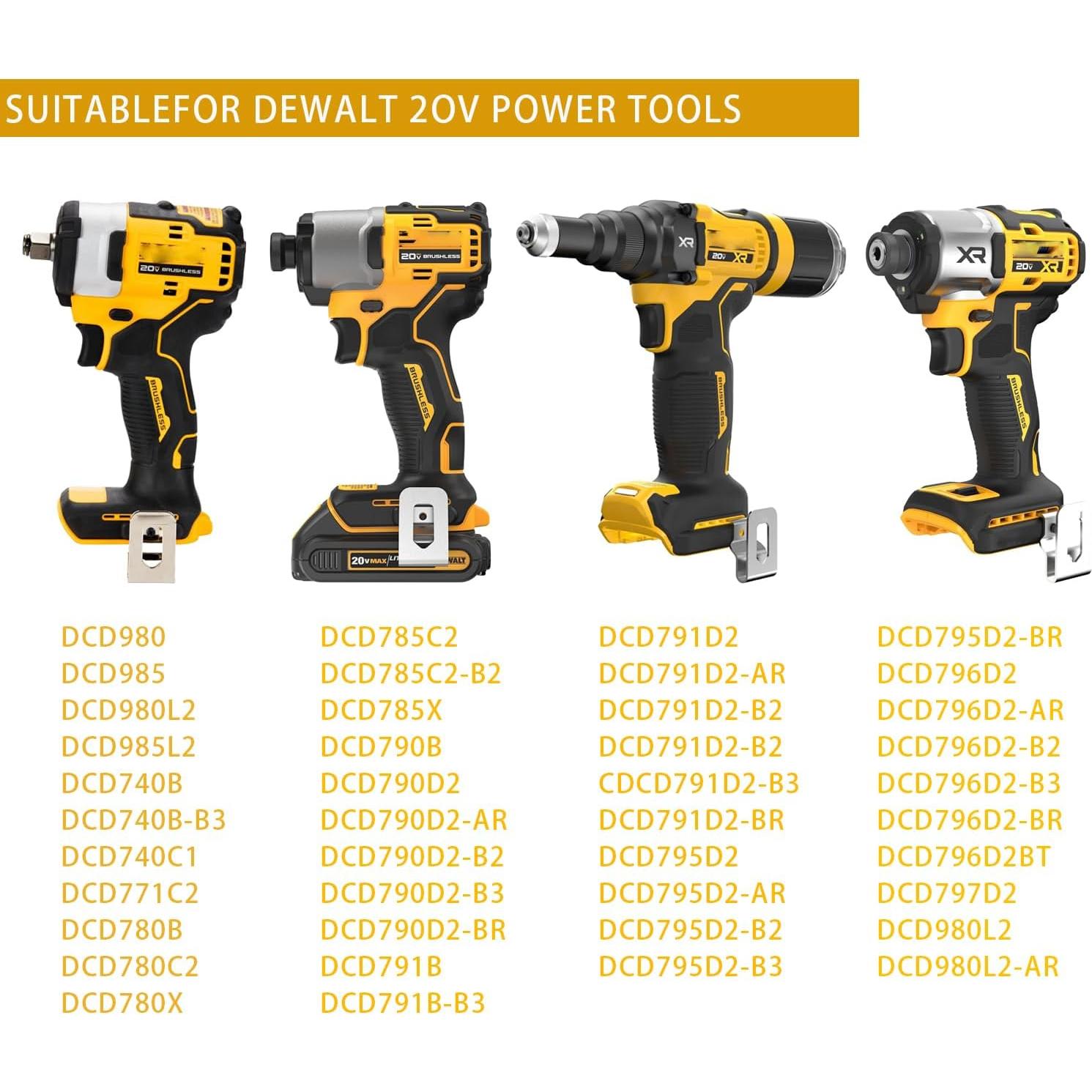 Ganchos de Cinturón Dewalt N268241 Acero Inoxidable (2 Set)