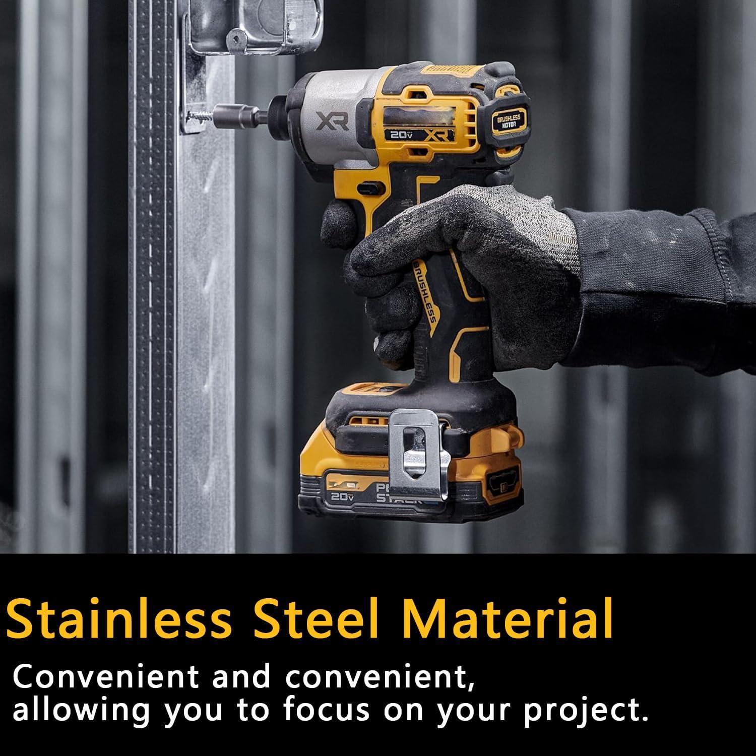 Ganchos de Cinturón Dewalt N268241 Acero Inoxidable (2 Set)