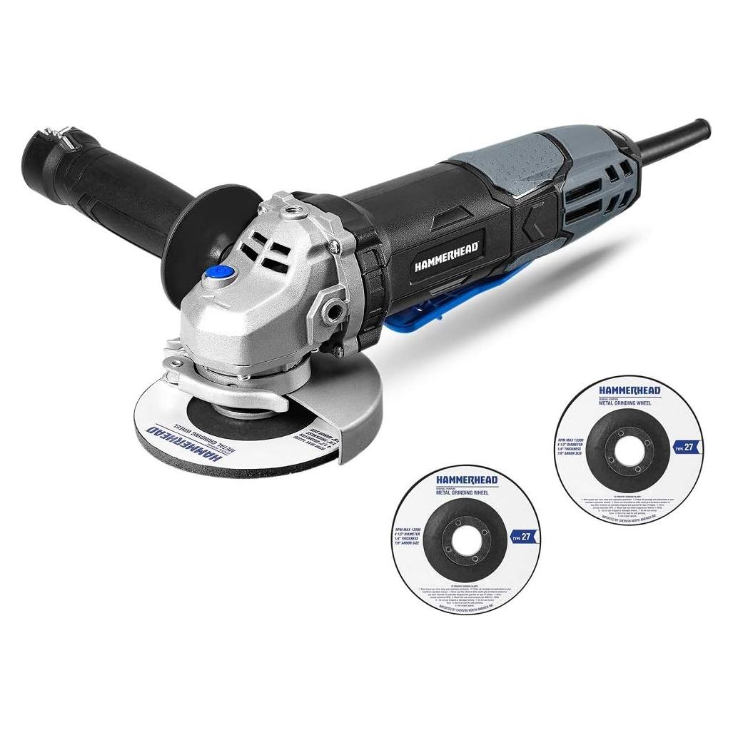 Amoladora Angular Hammerhead 6A 11,43cm 3 Discos Lijado