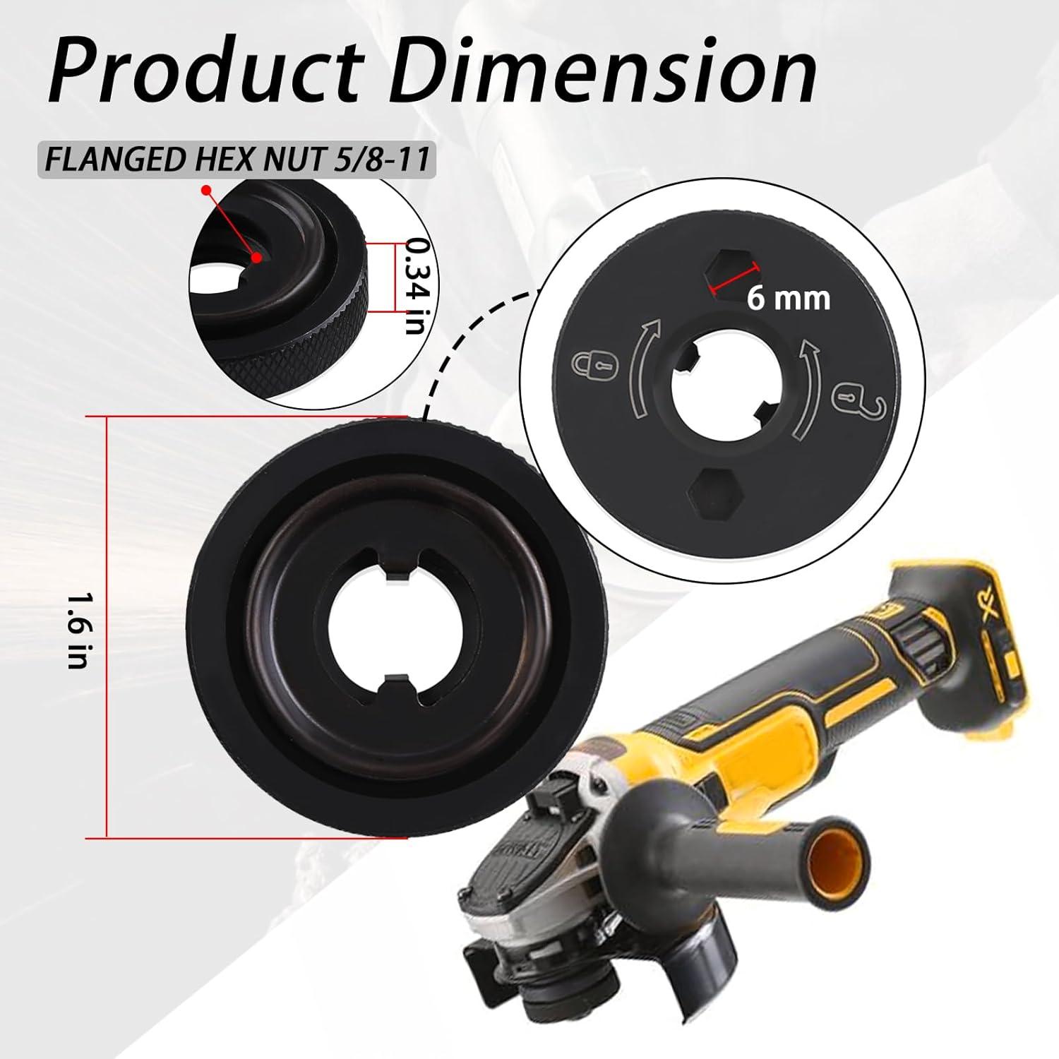 Tuerca Hexagonal Flangada N484249 2pcs Compatible DeWalt